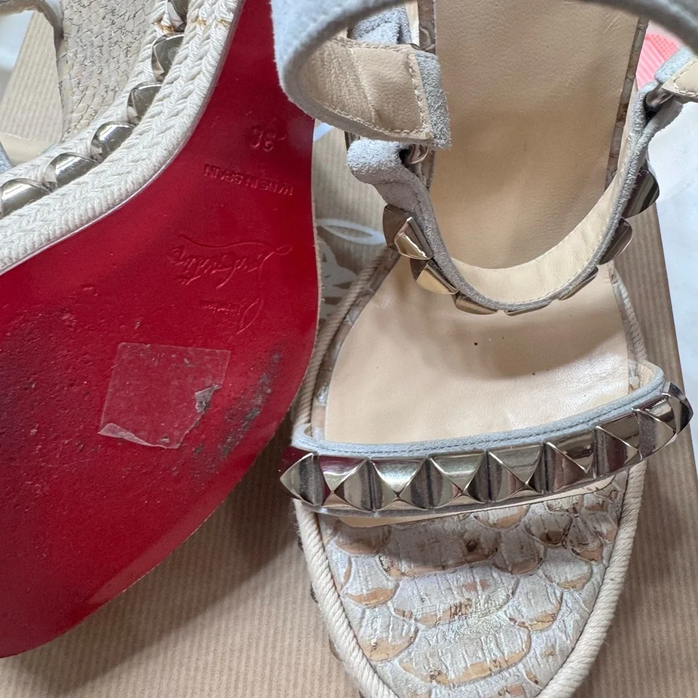 Christian Louboutin Brown Platform Shoes